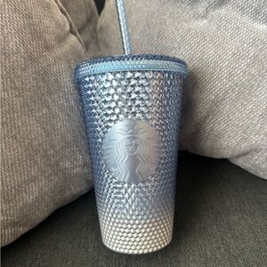 Starbucks Blue and White Textured Tumbler